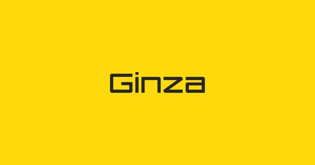 Beispiel einer Ginza Regular-Schriftart