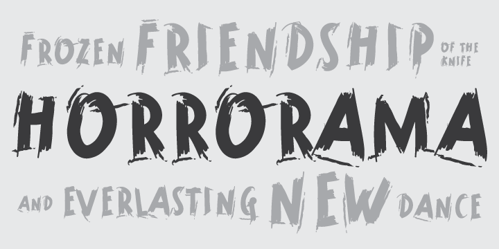 Beispiel einer Horrorama-Schriftart