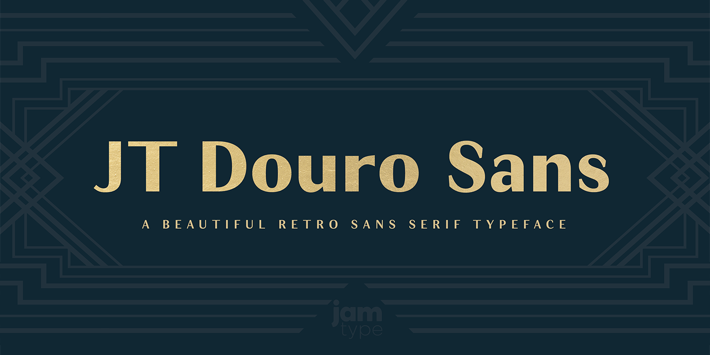 Beispiel einer JT Douro-Sans-Schriftart