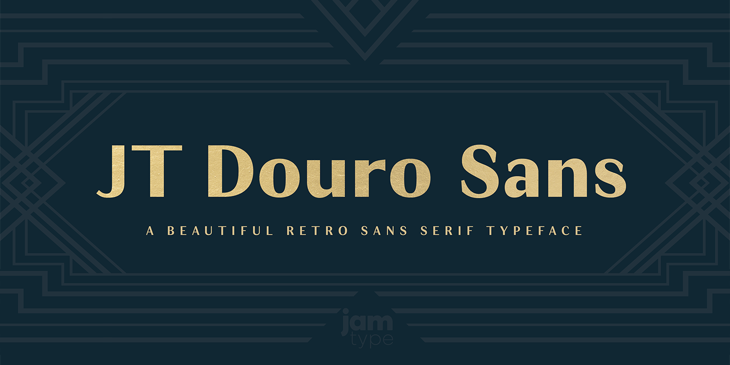 Beispiel einer JT Douro-Sans Bold-Schriftart