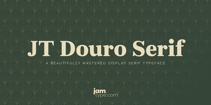 Beispiel einer JT Douro Serif-Schriftart