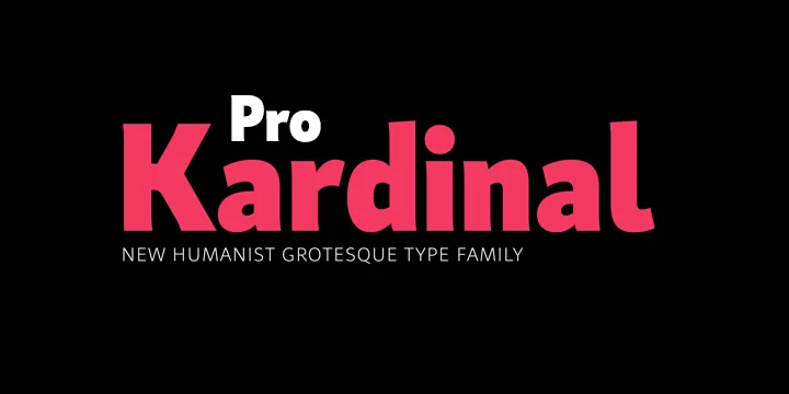 Beispiel einer Kardinal Pro Extra Bold Italic-Schriftart