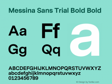 Beispiel einer Messina Sans SemiBold-Schriftart