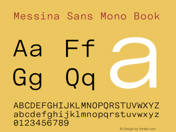 Beispiel einer Messina Sans Mono-Schriftart