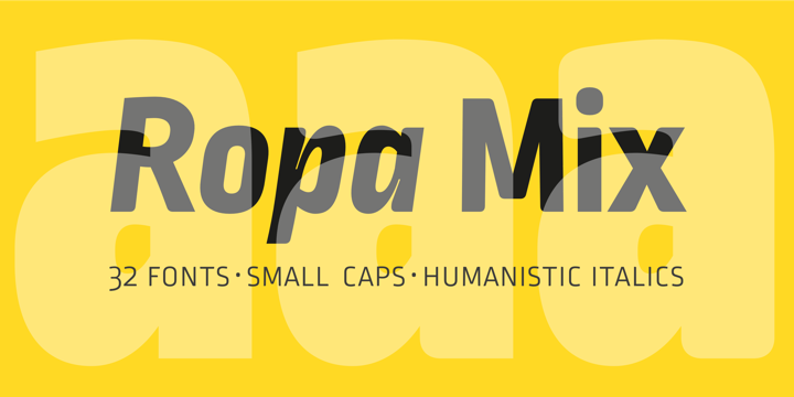 Beispiel einer Ropa Mix Pro Extra Light Italic-Schriftart