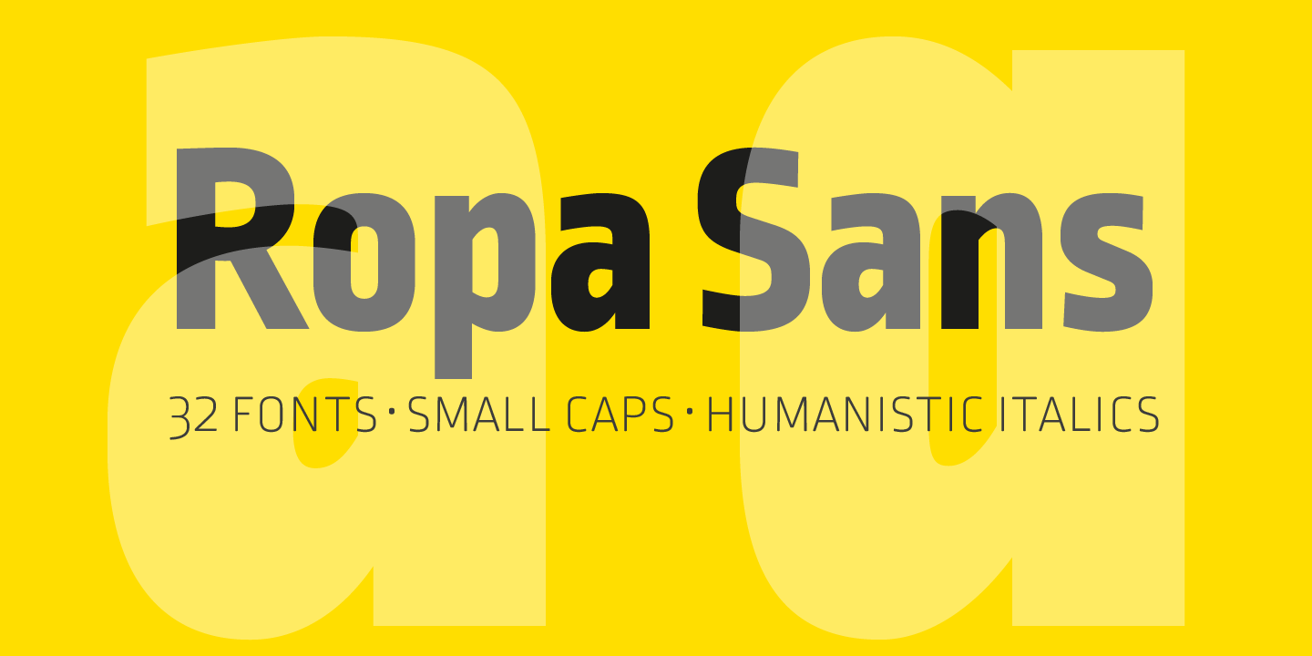 Beispiel einer Ropa Sans Pro-Schriftart