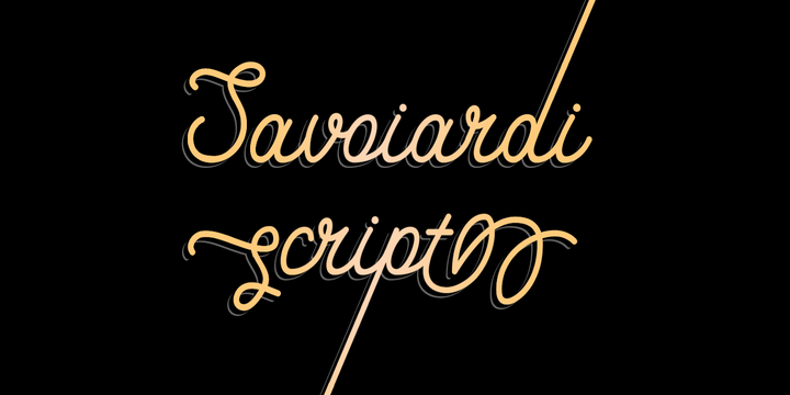 Beispiel einer Savoiardi-Schriftart