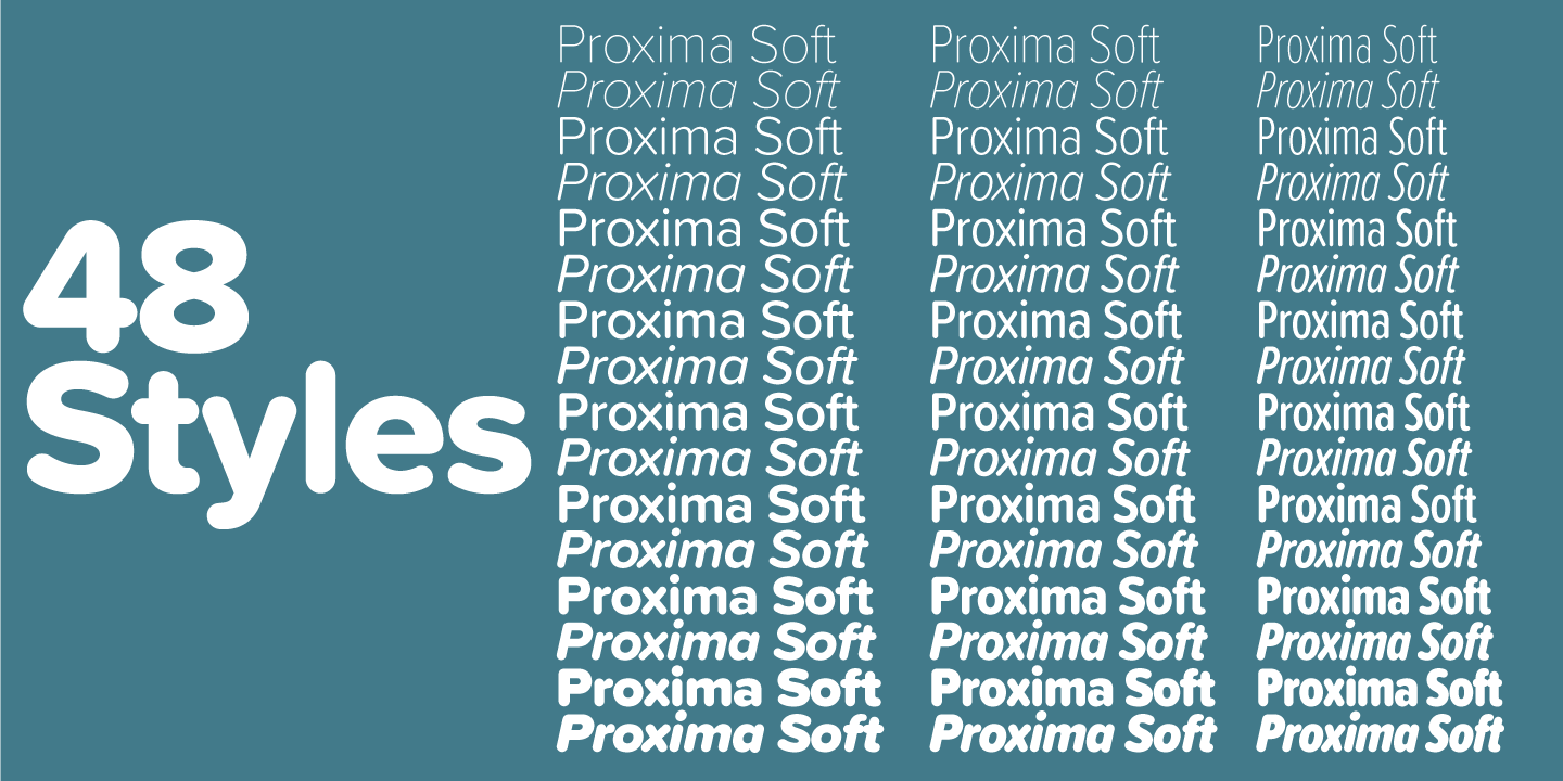 Beispiel einer Proxima Soft Extra Bold-Schriftart