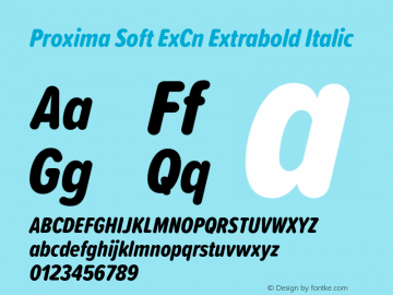 Beispiel einer Proxima Soft ExCn-Schriftart