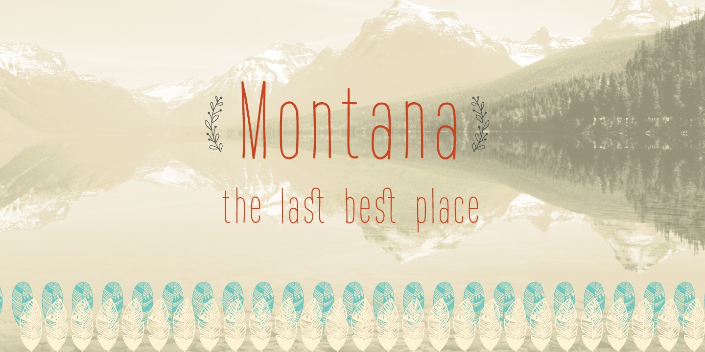 Beispiel einer Montana-Schriftart
