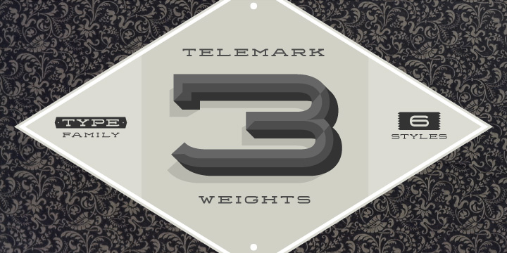 Beispiel einer Telemark Label Light-Schriftart