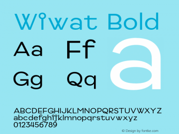 Beispiel einer Wiwat Bold-Schriftart