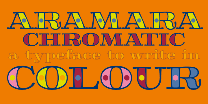Beispiel einer Aramara Chromatic-Schriftart