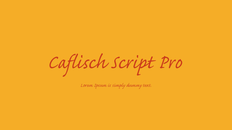 Beispiel einer Caflisch Script Pro-Schriftart
