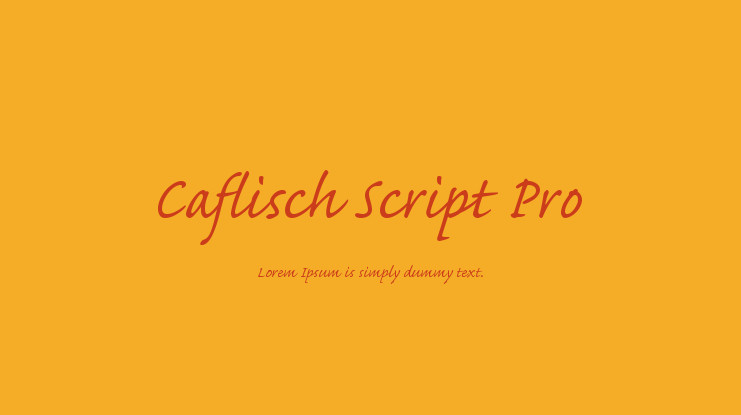 Beispiel einer Caflisch Script Pro Regular-Schriftart