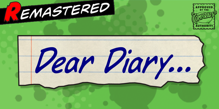 Beispiel einer Dear Diary-Schriftart