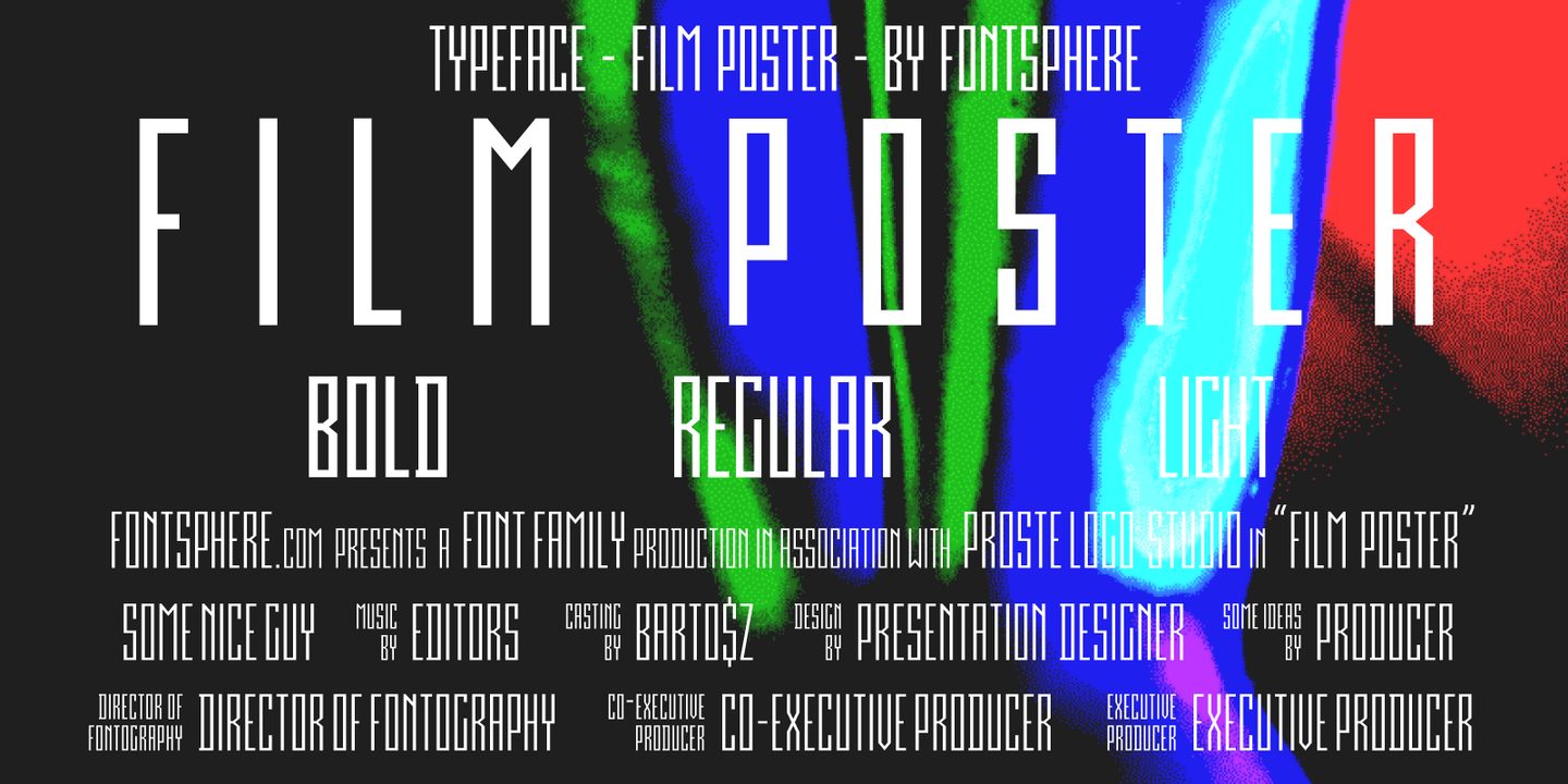 Beispiel einer Film Poster Wide Bold-Schriftart