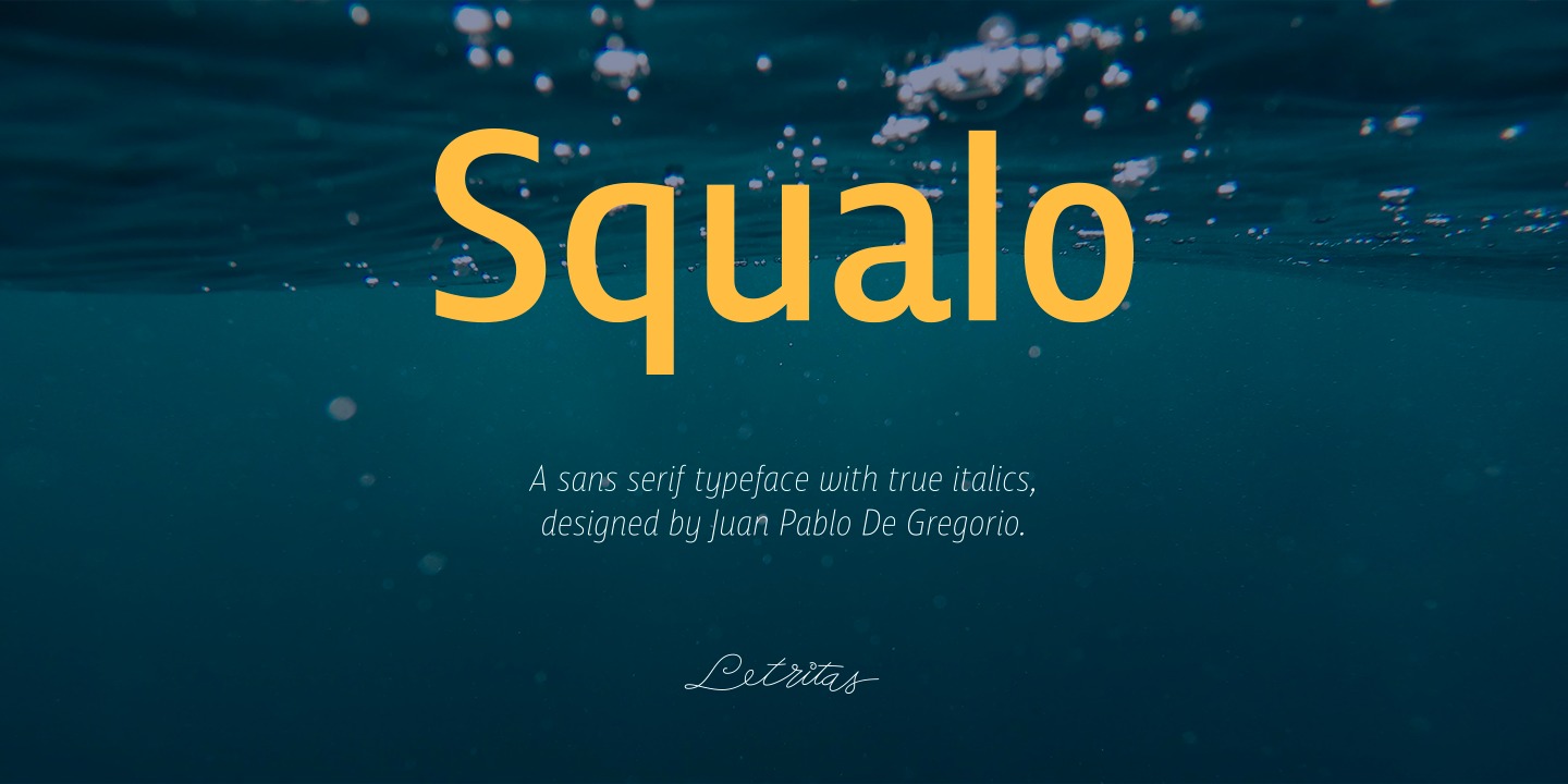 Beispiel einer Squalo-Schriftart