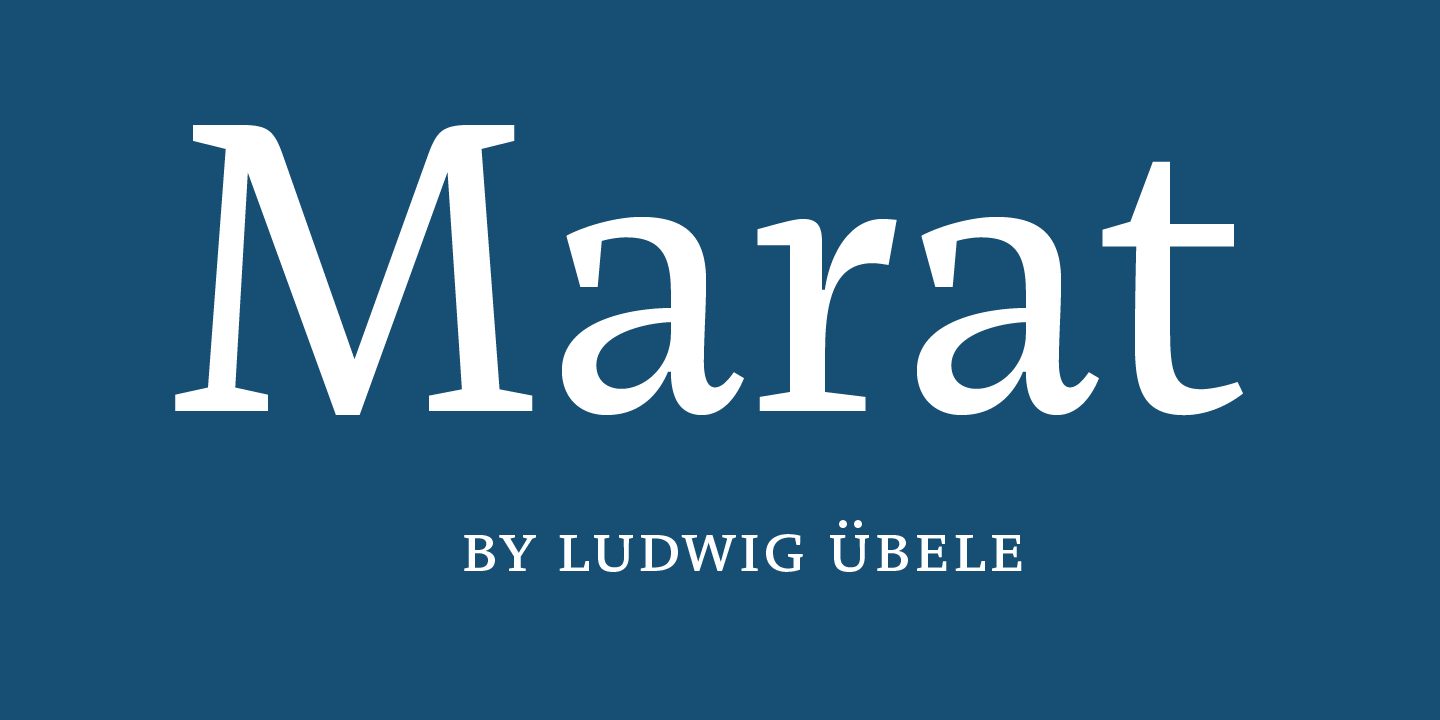 Beispiel einer Marat-Schriftart