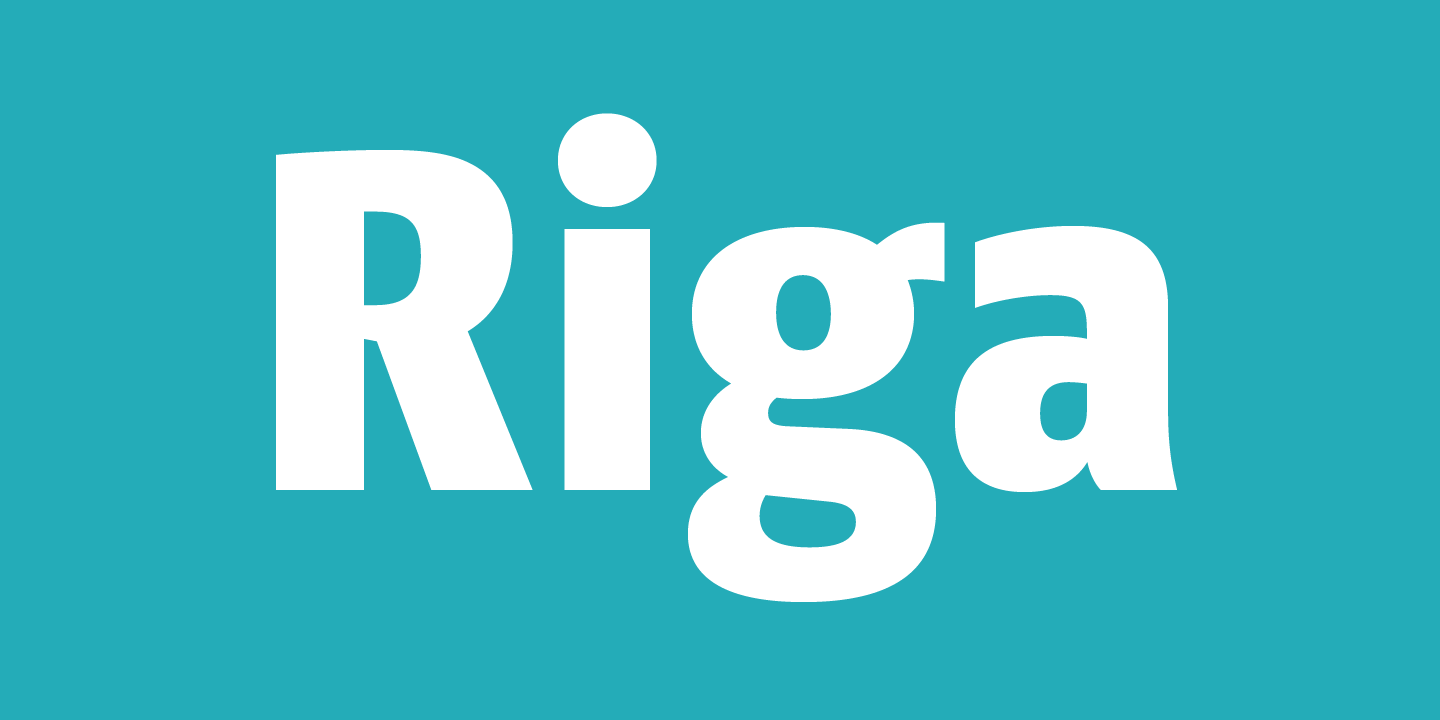 Beispiel einer Riga-Schriftart