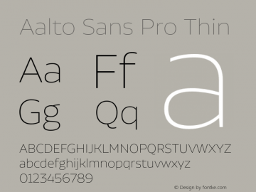 Beispiel einer Aalto Sans Pro-Schriftart