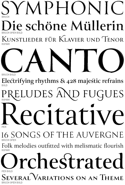 Beispiel einer Canto-Schriftart