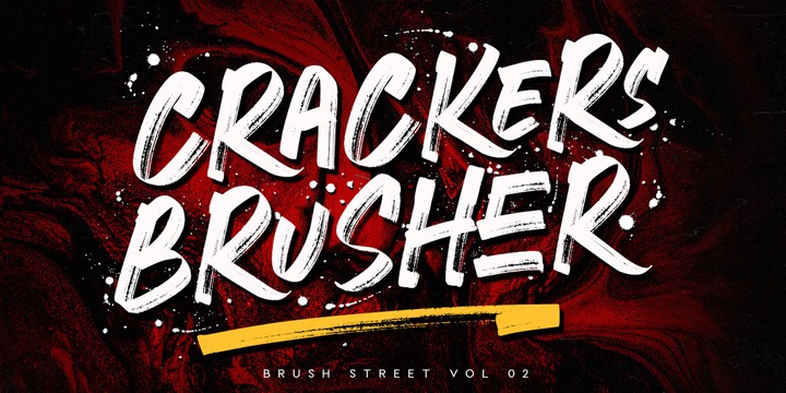 Beispiel einer Crackers Brusher-Schriftart