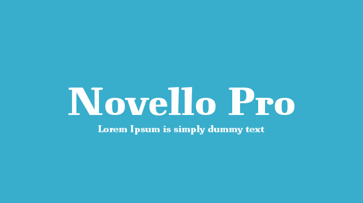 Beispiel einer Novello Pro Bold-Schriftart