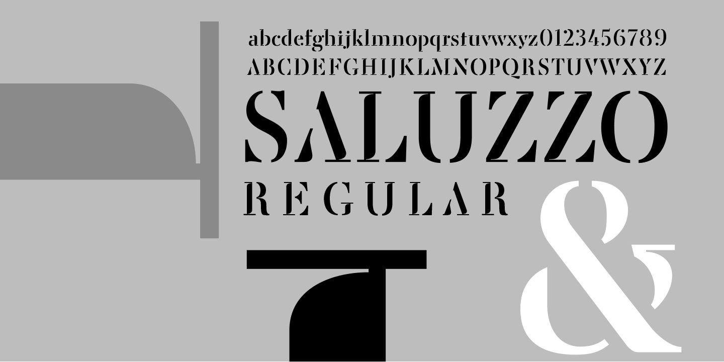 Beispiel einer Saluzzo Regular-Schriftart