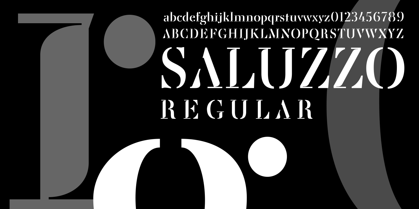 Beispiel einer Saluzzo Regular-Schriftart