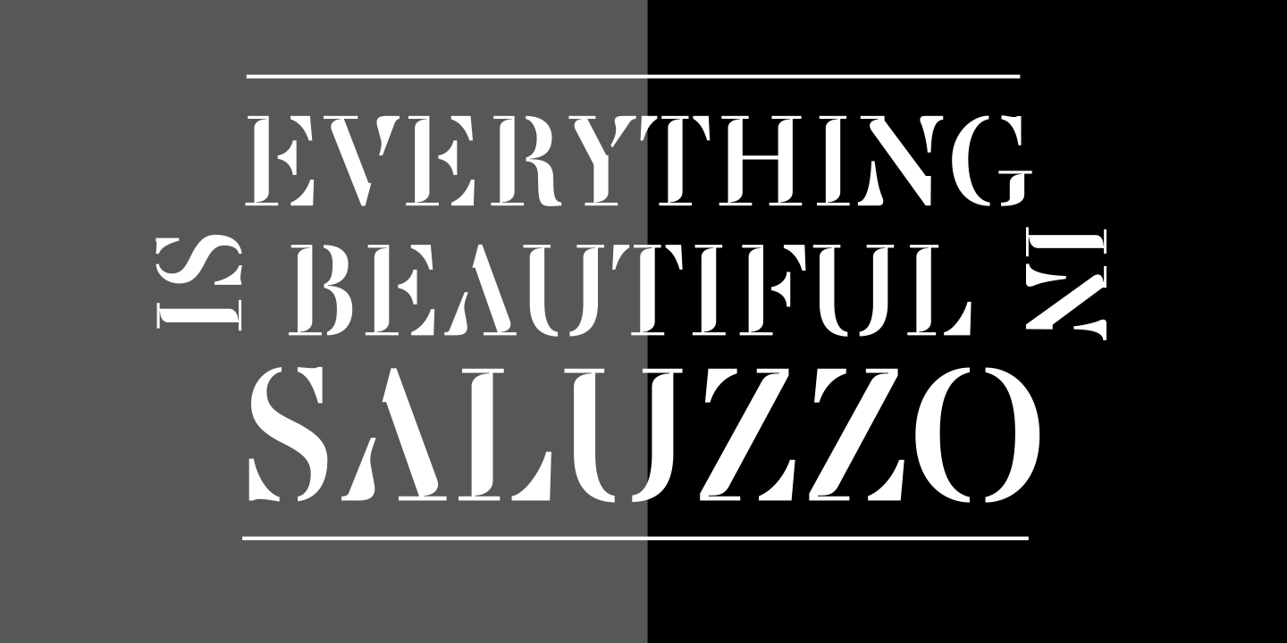 Beispiel einer Saluzzo-Schriftart