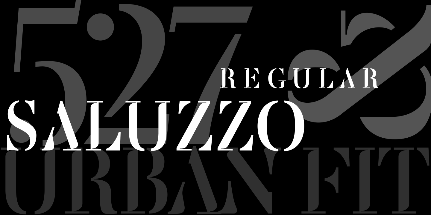 Beispiel einer Saluzzo Regular-Schriftart