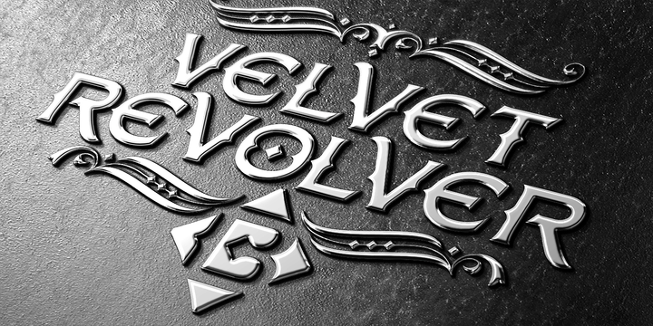 Beispiel einer FM Bolyar Ornate Pro 700-Schriftart