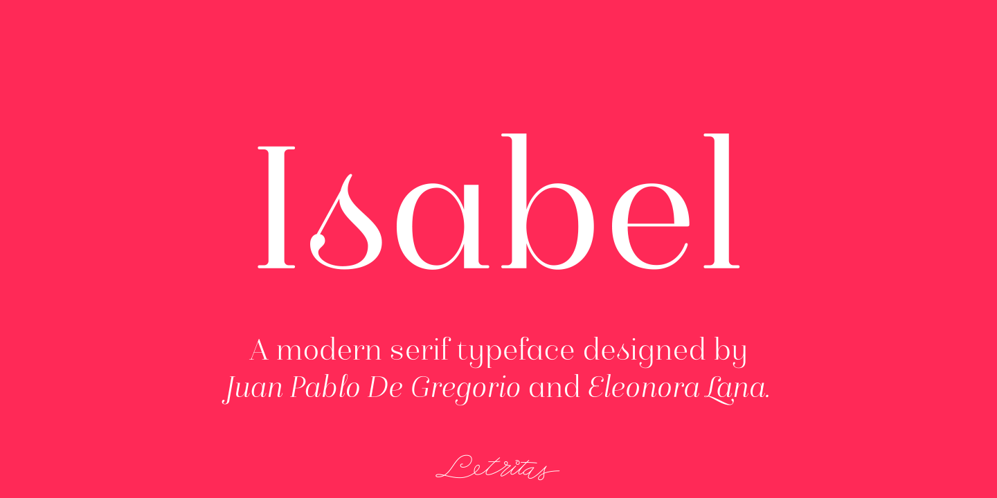 Beispiel einer Isabel-Schriftart