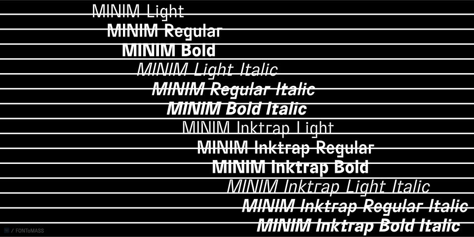 Beispiel einer BC Minim Regular Italic-Schriftart