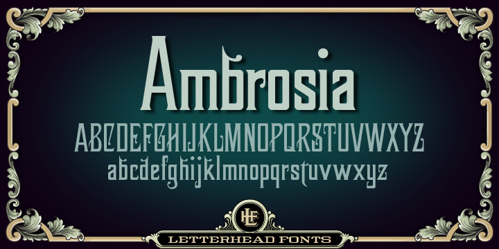Beispiel einer Ambrosia-Schriftart