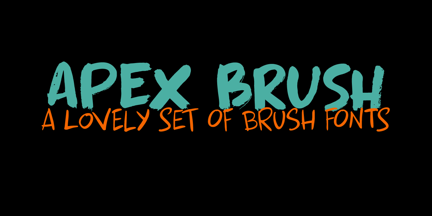 Beispiel einer Apex Brush-Schriftart