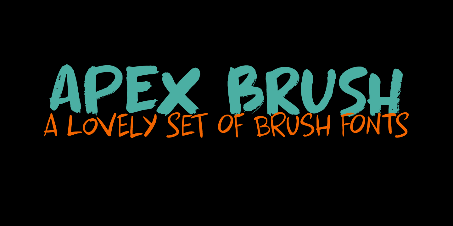 Beispiel einer Apex Brush Regular-Schriftart