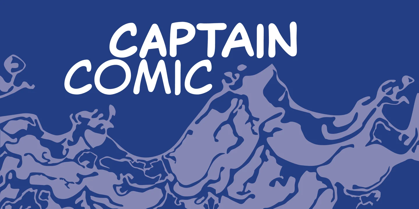 Beispiel einer Captain Comic-Schriftart