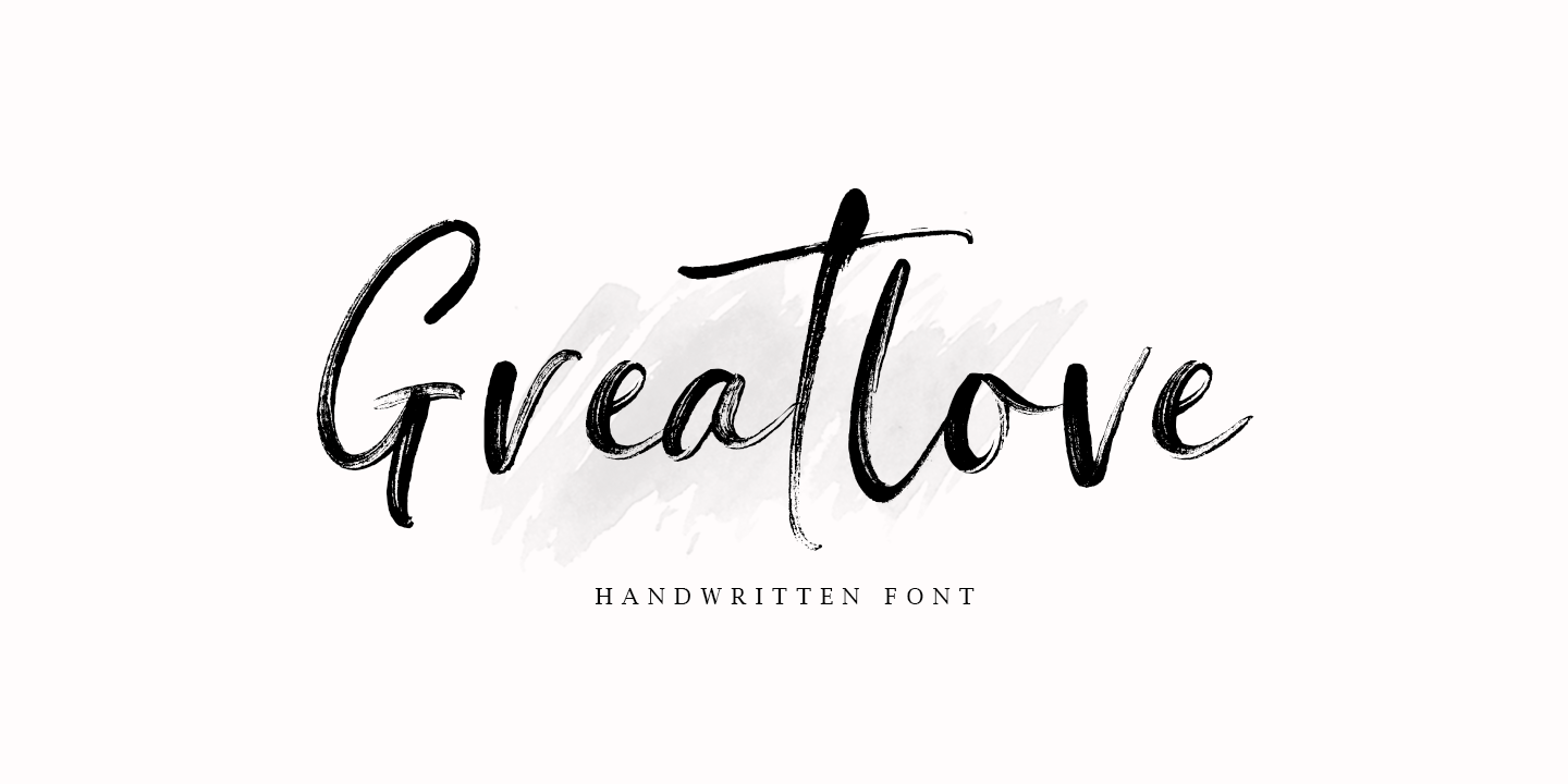 Beispiel einer Greatlove Regular-Schriftart