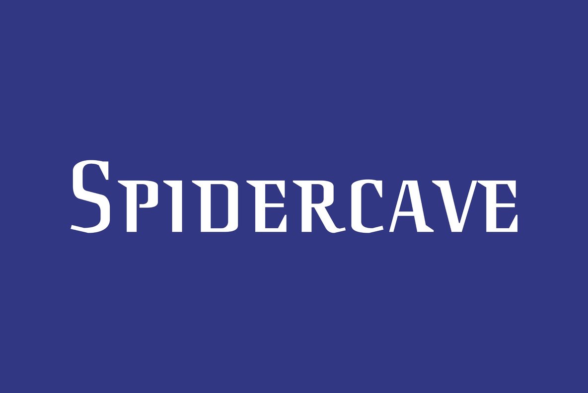 Beispiel einer Spider Cave-Schriftart