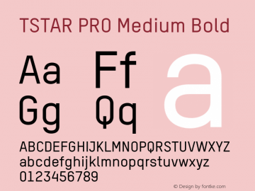 Beispiel einer T-Star Pro-Schriftart