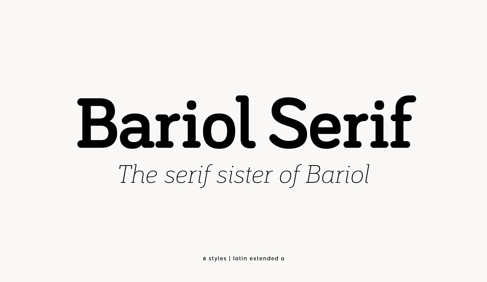 Beispiel einer Bariol Serif-Schriftart