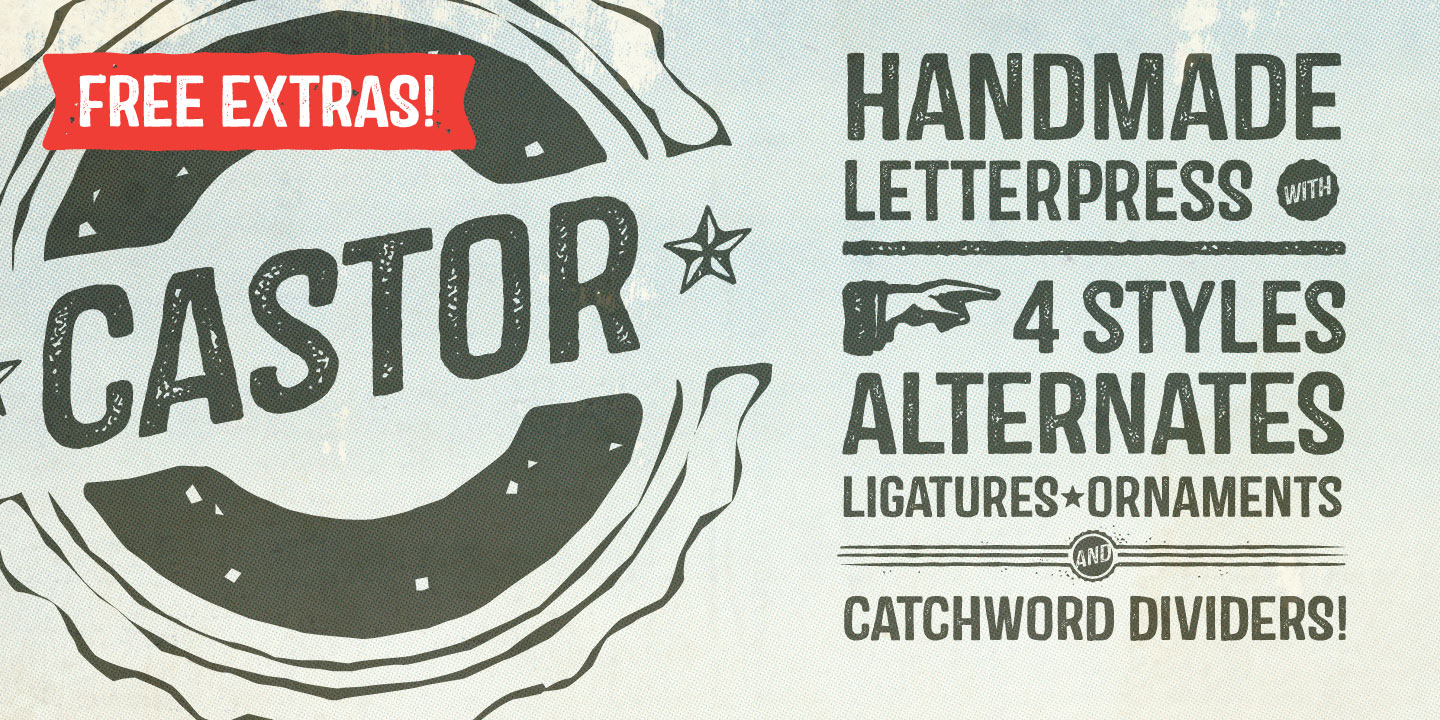 Beispiel einer Castor Catchwords-Schriftart