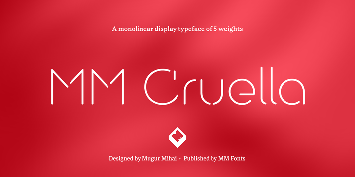 Beispiel einer MM Cruella-Schriftart