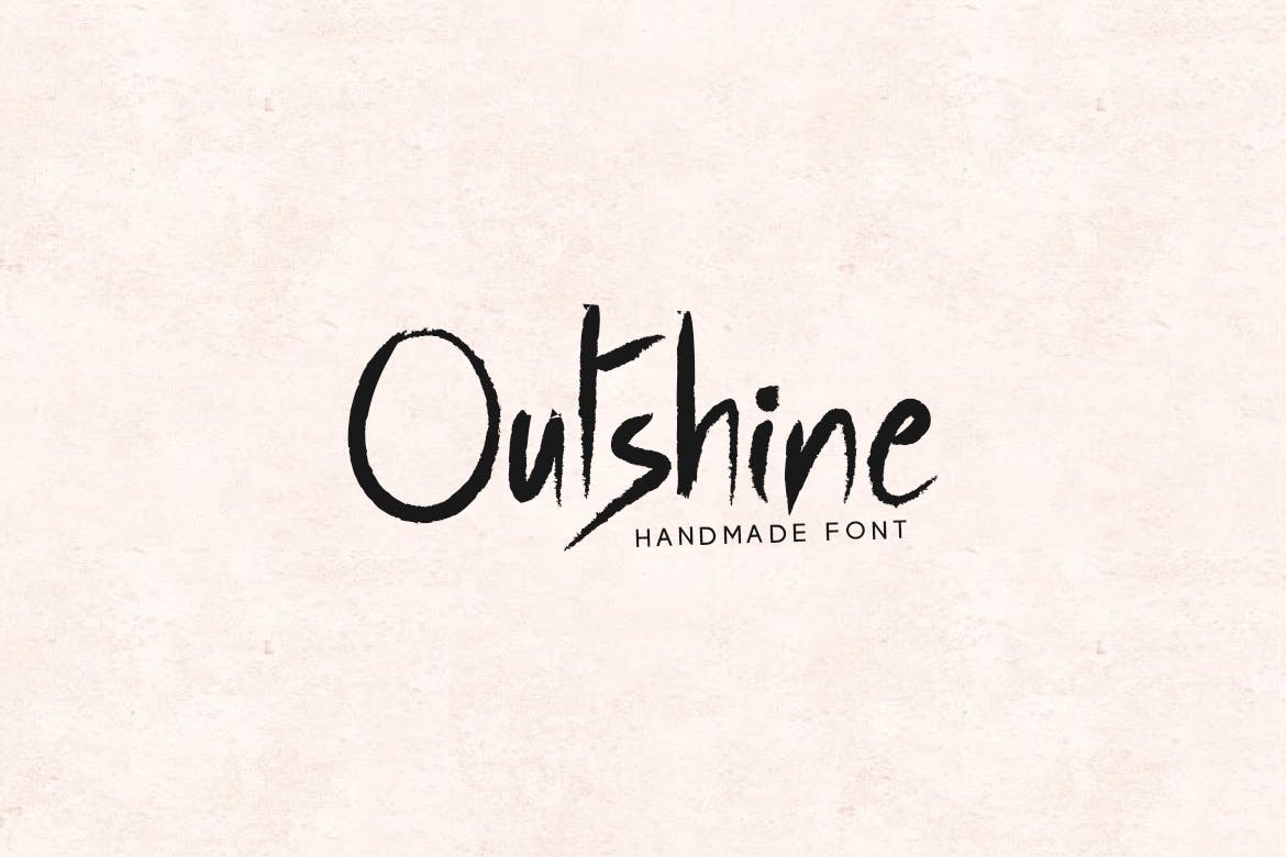 Beispiel einer Outshine-Schriftart