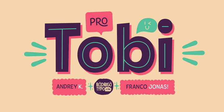 Beispiel einer Tobi Pro-Schriftart