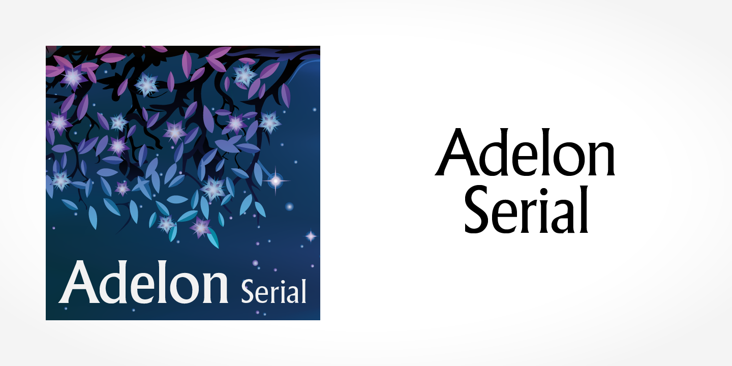 Beispiel einer Adelon Serial-Schriftart