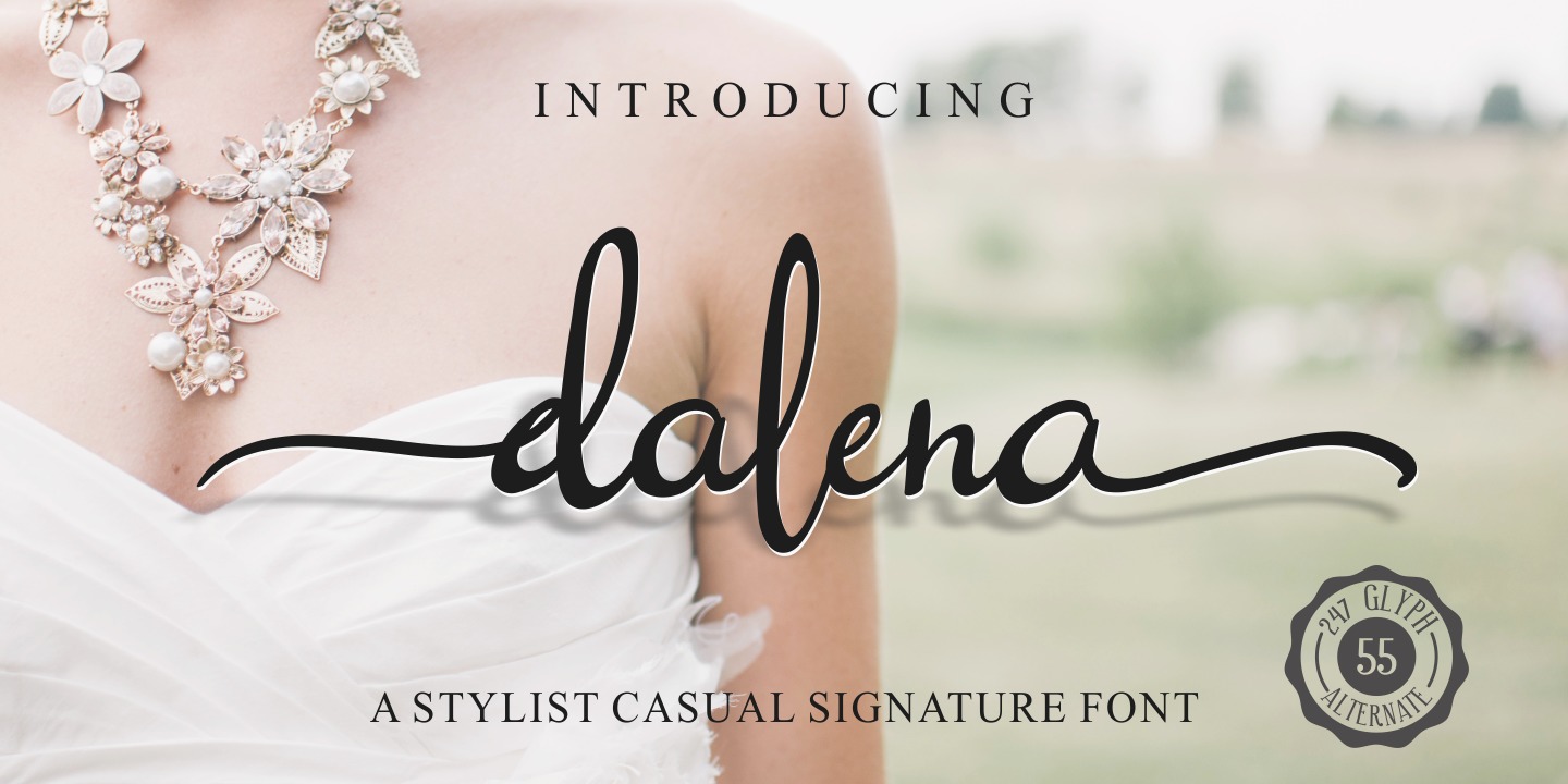 Beispiel einer Dalena-Schriftart