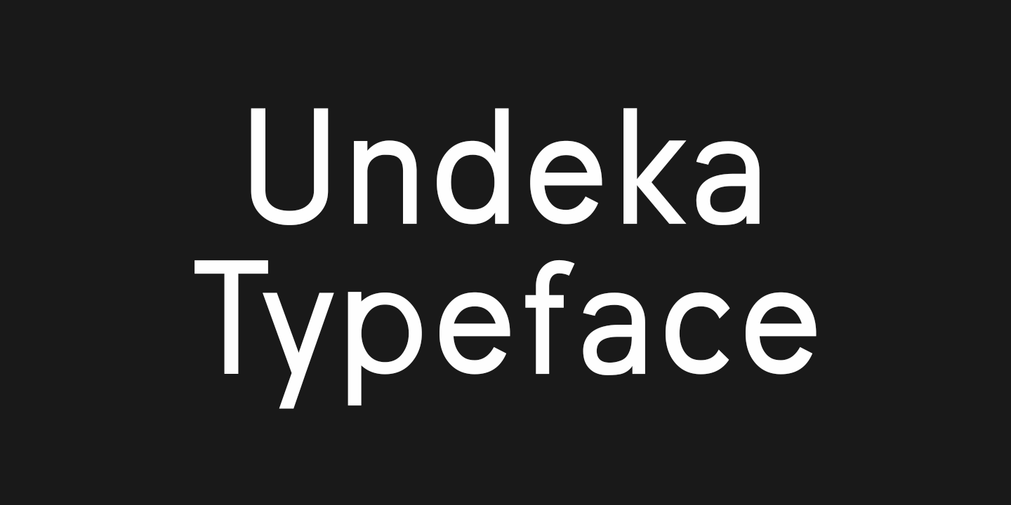 Beispiel einer Undeka Bold-Schriftart